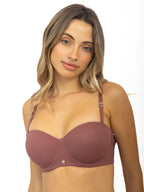 Brasier strapless en microfibra paquete x2
