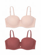 Brasier strapless en microfibra paquete x2