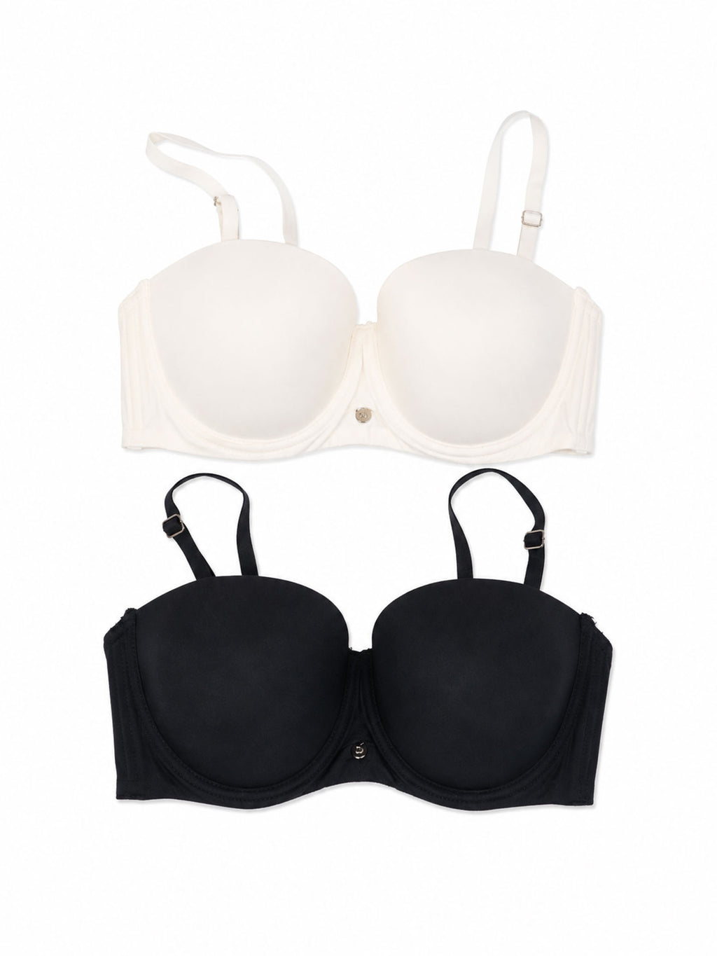 Brasier strapless en microfibra paquete x2