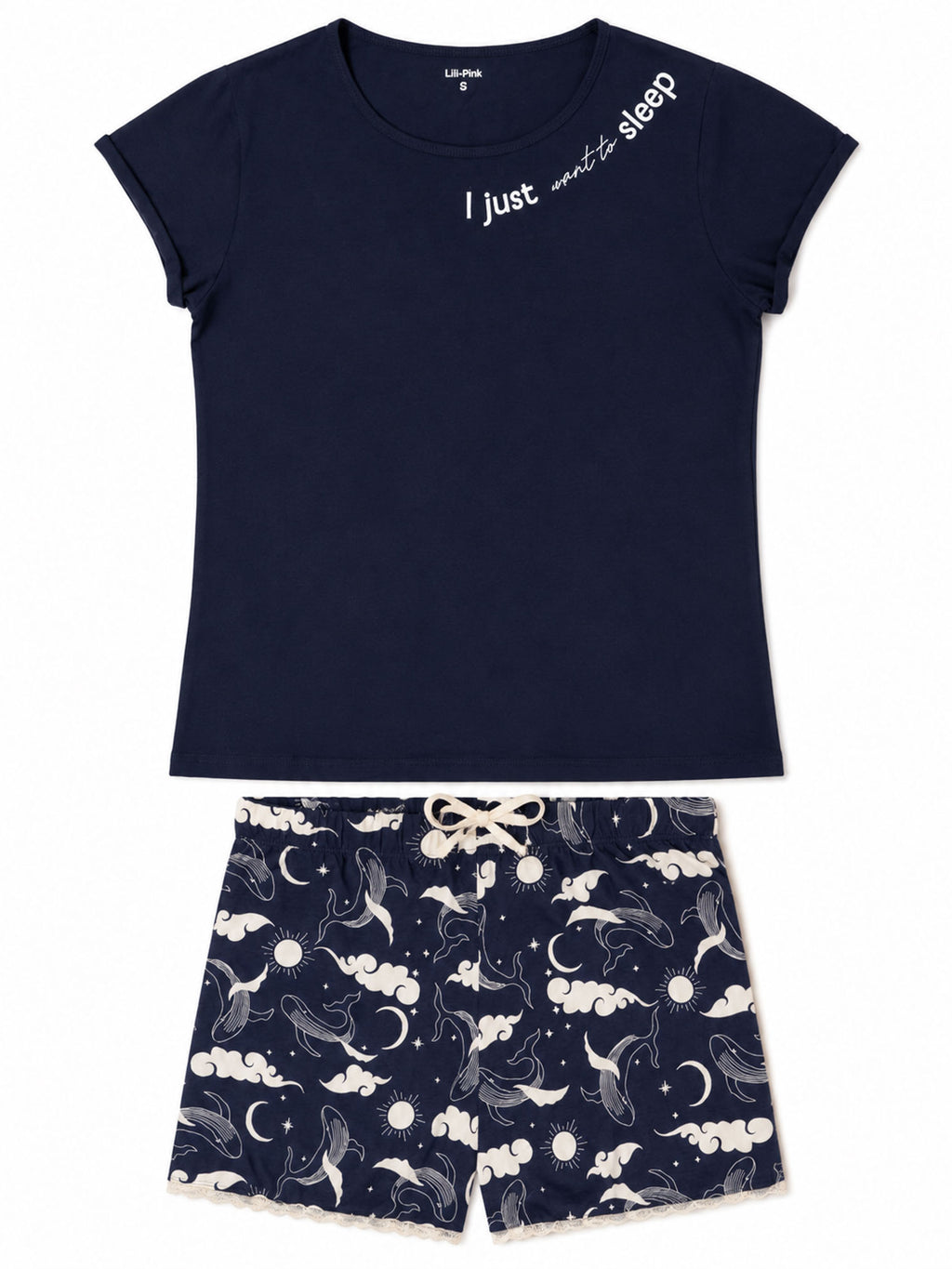 7196 Conjunto de pijama Pantalon Corto