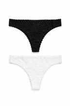 EM105-005 Panty Encaje Corte Laser Paqx2