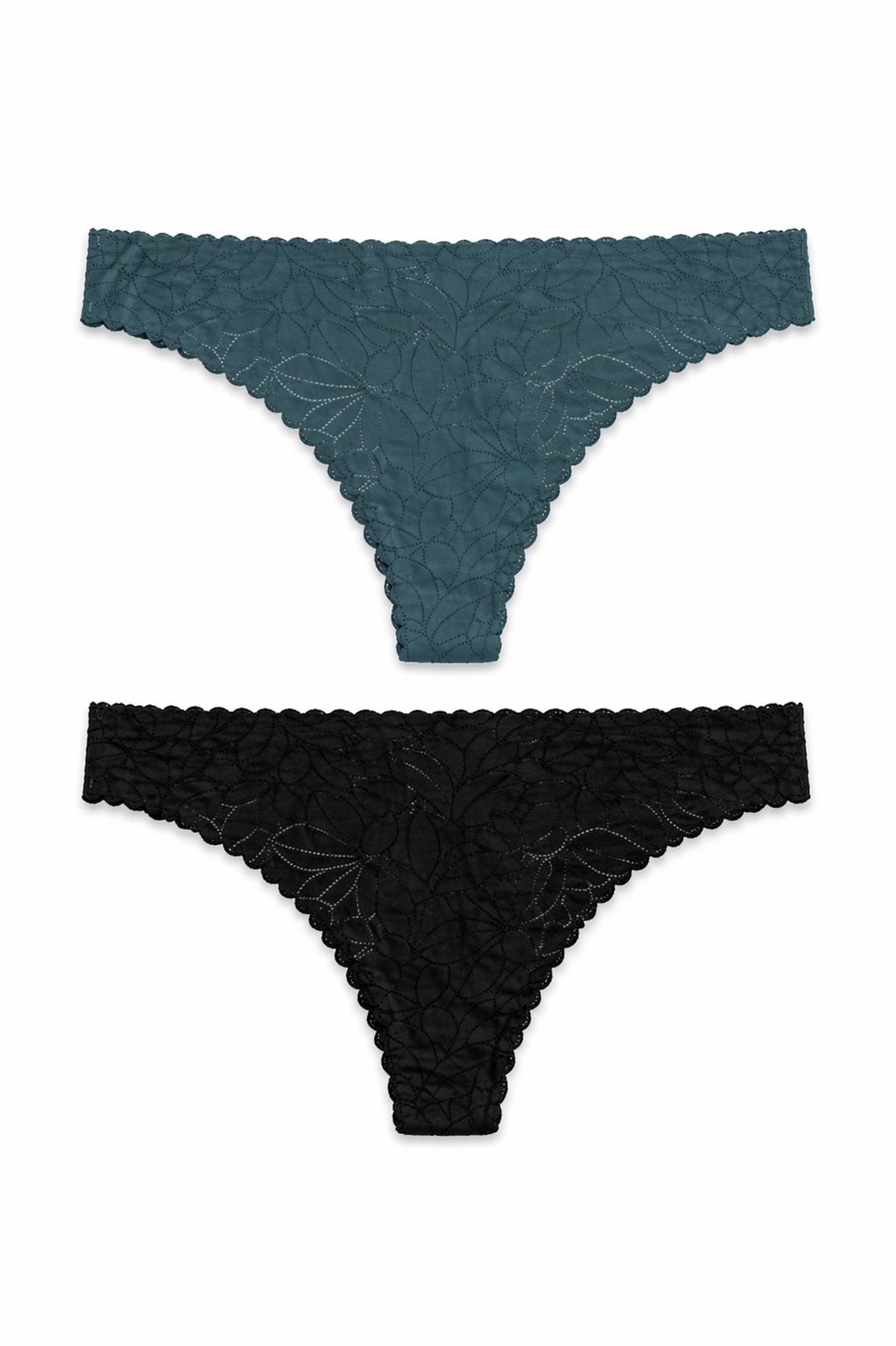 EM105-005 Panty Encaje Corte Laser Paqx2