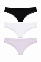 MJ100-061 Panty Algodon Paqx3