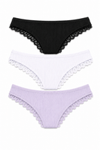 MJ100-063 Panty Algodon Paqx3