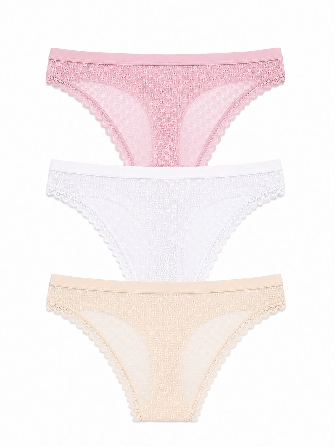 Em107-010 Panty Encaje Paqx3
