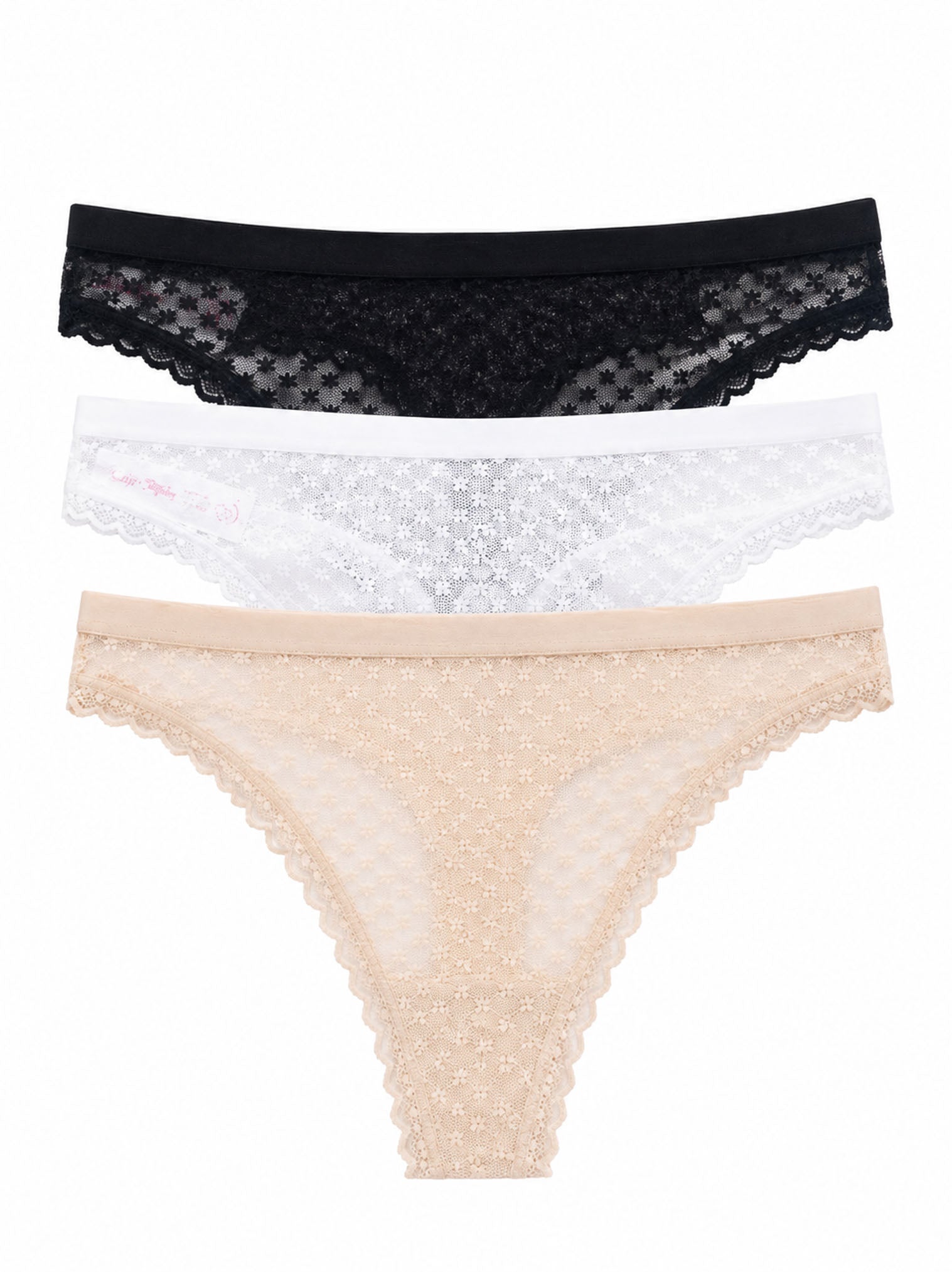 Em107-010 Panty Encaje Paqx3