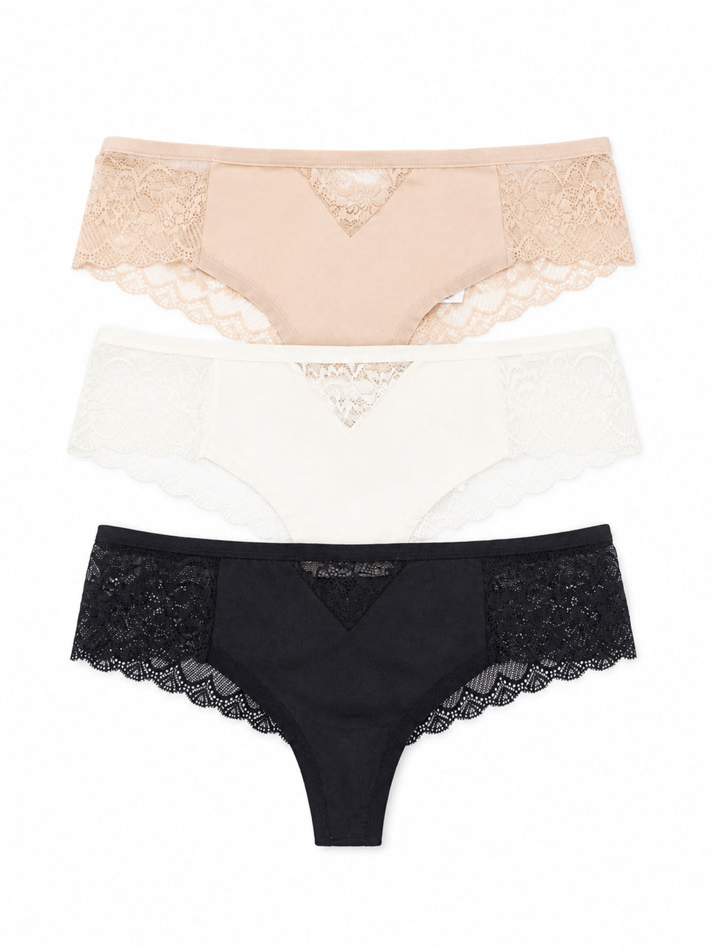 Em107-022 Panty Encaje Paqx3