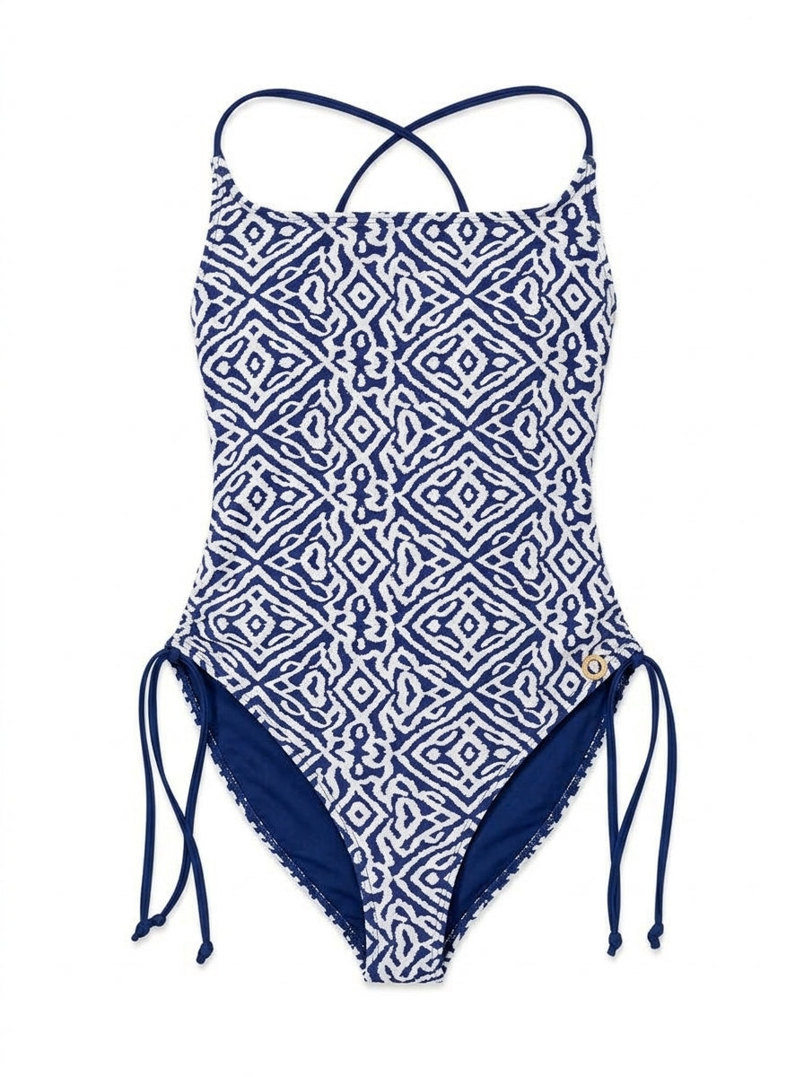 Vb133-017 Traje de Baño Enteriza Estampada
