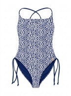Vb133-017 Traje de Baño Enteriza Estampada