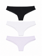 Mj100-063 Panty Algodon Paqx3