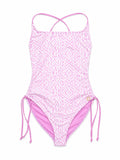 Vb133-017 Traje de Baño Enteriza Estampada