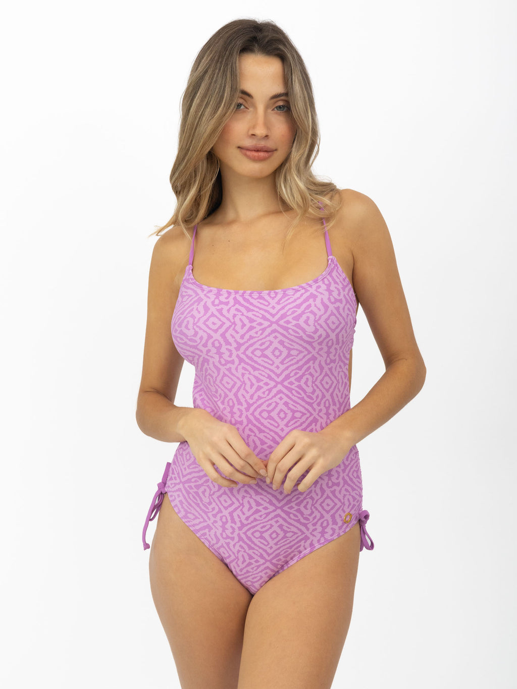 Vb133-017 Traje de Baño Enteriza Estampada